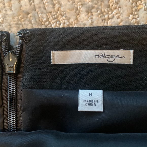 NWT Halogen Black/Tweed Panel Pencil Skirt - Size 6 - Picture 3 of 7